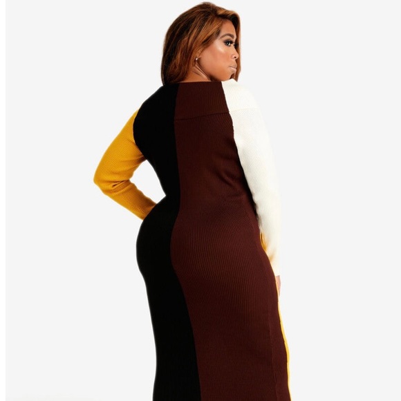 Off the Shoulder Sweater Dress - Picture 3 of 4